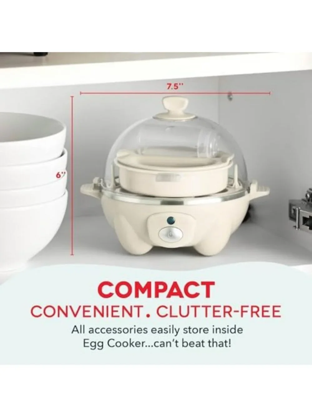 Rapid Egg Cooker for 7 Hard Boiled Eggs, Easy & Efficient Kitchen Gadget